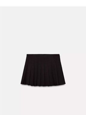 Zara Black Pleated Mini Skirt